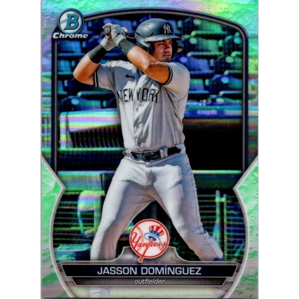 2023 Bowman #BCP-18 Jasson Domínguez Chrome Prospects Lunar Glow Refractor
